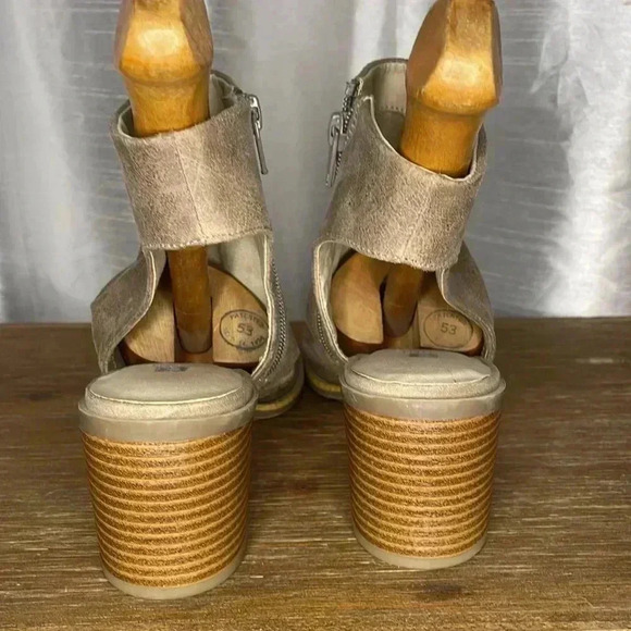 White Mountain Deering Women’s 6.5 Ruched Peep Toe Zip Open Heel Shoes - Picture 4 of 9